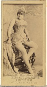 Card Number 341, Minnie Steele, from the Actors and Actresses series (N145-3) issued by Duke Sons & Co. to promote Cross Cut Cigarettes MET DP839834