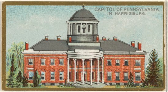 Capitol of Pennsylvania in Harrisburg, from the General Government and State Capitol Buildings series (N14) for Allen & Ginter Cigarettes Brands MET DP834726