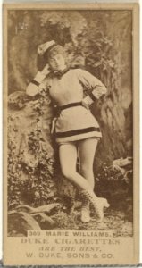 Card Number 369, Miss Marie Willliams, from the Actors and Actresses series (N145-7) issued by Duke Sons & Co. to promote Duke Cigarettes MET DP840540