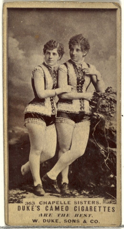 Card Number 363, Chapelle Sisters, from the Actors and Actresses series (N145-5) issued by Duke Sons & Co. to promote Cameo Cigarettes MET DP840053