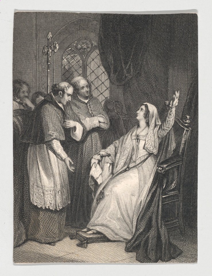 Catherine of Aragon and Cardinal Wolsey (Shakespeare, King Henry VIII, Act 3, Scene 1) MET DP870111