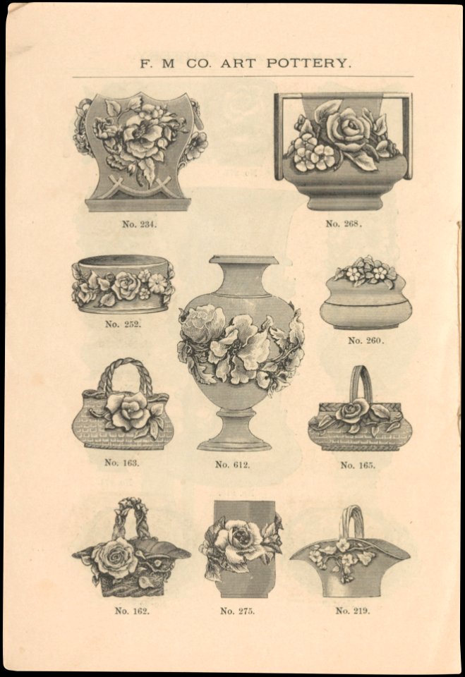 Catalogue of the F.M. Co., Art Pottery, Barbotine Vases, Baskets, Jardineres, &c. MET DP241616