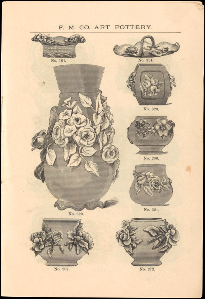 Catalogue of the F.M. Co., Art Pottery, Barbotine Vases, Baskets, Jardineres, &c. MET DP241617