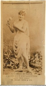 Card Number 351, Carrie Rumbold, from the Actors and Actresses series (N145-3) issued by Duke Sons & Co. to promote Cross Cut Cigarettes MET DP839824