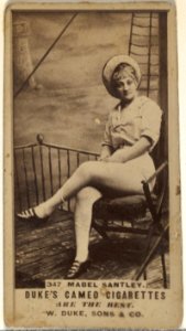 Card Number 347, Mabel Santley, from the Actors and Actresses series (N145-5) issued by Duke Sons & Co. to promote Cameo Cigarettes MET DP840156