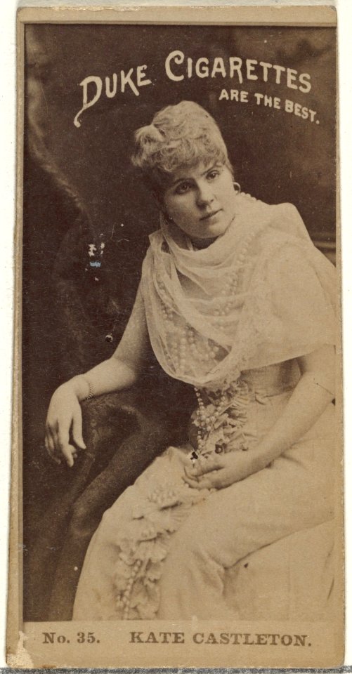 Card Number 35, Kate Castleton, from the Actors and Actresses series (N145-6) issued by Duke Sons & Co. to promote Duke Cigarettes MET DP840243