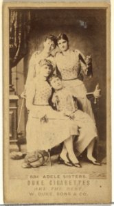 Card Number 534, Adele Sisters, from the Actors and Actresses series (N145-7) issued by Duke Sons & Co. to promote Duke Cigarettes MET DP840339