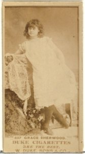 Card Number 537, Grace Sherwood, from the Actors and Actresses series (N145-7) issued by Duke Sons & Co. to promote Duke Cigarettes MET DP840503