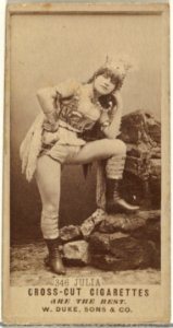 Card Number 346, Julia, from the Actors and Actresses series (N145-3) issued by Duke Sons & Co. to promote Cross Cut Cigarettes MET DP839779