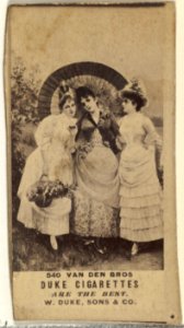 Card Number 540, Van Den Bros., from the Actors and Actresses series (N145-7) issued by Duke Sons & Co. to promote Duke Cigarettes MET DP840529