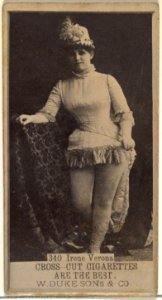 Card Number 340, Irene Verona, from the Actors and Actresses series (N145-3) issued by Duke Sons & Co. to promote Cross Cut Cigarettes MET DP839855