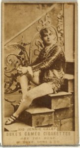 Card Number 352, Jennie Calef, from the Actors and Actresses series (N145-5) issued by Duke Sons & Co. to promote Cameo Cigarettes MET DP840048