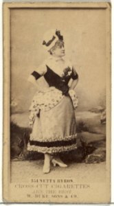 Card Number 354, Netta Byron, from the Actors and Actresses series (N145-3) issued by Duke Sons & Co. to promote Cross Cut Cigarettes MET DP839711