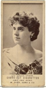Card Number 579, Grace Chase, from the Actors and Actresses series (N145-3) issued by Duke Sons & Co. to promote Cross Cut Cigarettes MET DP839717