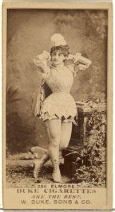 Card Number 356, Miss Elmore, from the Actors and Actresses series (N145-7) issued by Duke Sons & Co. to promote Duke Cigarettes MET DP840404