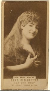 Card Number 536, Miss Adam, from the Actors and Actresses series (N145-7) issued by Duke Sons & Co. to promote Duke Cigarettes MET DP840338