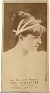 Card Number 542, Mrs. James Brown Potter, from the Actors and Actresses series (N145-7) issued by Duke Sons & Co. to promote Duke Cigarettes MET DP840481