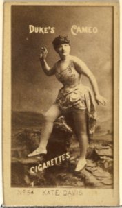 Card Number 54, Kate Davis, from the Actors and Actresses series (N145-4) issued by Duke Sons & Co. to promote Cameo Cigarettes MET DP840005