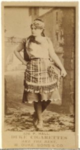Card Number 576, P. Hall, from the Actors and Actresses series (N145-7) issued by Duke Sons & Co. to promote Duke Cigarettes MET DP840424