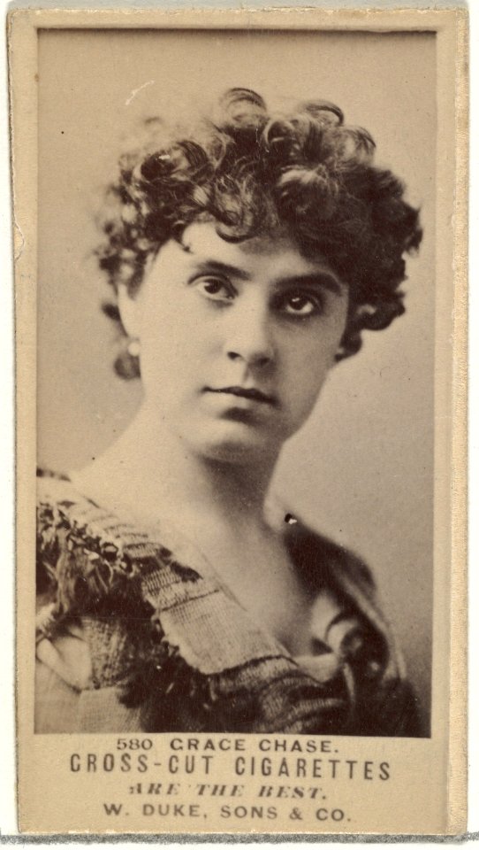 Card Number 580, Grace Chase, from the Actors and Actresses series (N145-3) issued by Duke Sons & Co. to promote Cross Cut Cigarettes MET DP839718