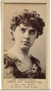 Card Number 580, Grace Chase, from the Actors and Actresses series (N145-3) issued by Duke Sons & Co. to promote Cross Cut Cigarettes MET DP839718