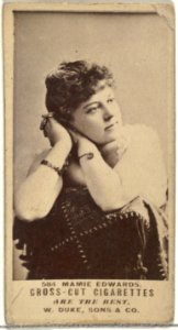 Card Number 584, Mamie Edwards, from the Actors and Actresses series (N145-3) issued by Duke Sons & Co. to promote Cross Cut Cigarettes MET DP839741