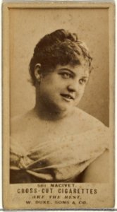 Card Number 581, Nacivet, from the Actors and Actresses series (N145-3) issued by Duke Sons & Co. to promote Cross Cut Cigarettes MET DP839806