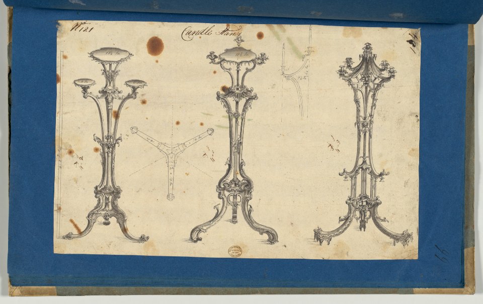 Candle Stands, in Chippendale Drawings, Vol. I MET DP-14278-083