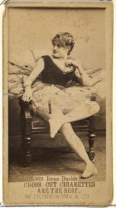 Card Number 369, Irene Duclos, from the Actors and Actresses series (N145-3) issued by Duke Sons & Co. to promote Cross Cut Cigarettes MET DP839738