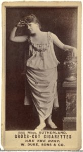 Card Number 586, Miss Sutherland, from the Actors and Actresses series (N145-3) issued by Duke Sons & Co. to promote Cross Cut Cigarettes MET DP839838