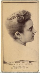 Card Number 391, Miss Hermann, from the Actors and Actresses series (N145-3) issued by Duke Sons & Co. to promote Cross Cut Cigarettes MET DP839771