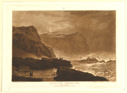 Coast of Yorkshire, Near Whitby (Liber Studiorum, part V, plate 24) MET DP821400