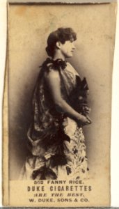 Card Number 552, Fanny Rice, from the Actors and Actresses series (N145-7) issued by Duke Sons & Co. to promote Duke Cigarettes MET DP840489