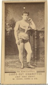 Card Number 389, Miss Gattan, from the Actors and Actresses series (N145-3) issued by Duke Sons & Co. to promote Cross Cut Cigarettes MET DP839755