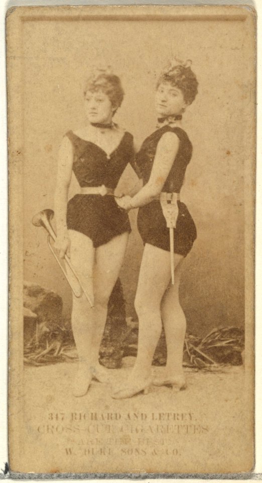 Card Number 347, Richard and Letrey, from the Actors and Actresses series (N145-3) issued by Duke Sons & Co. to promote Cross Cut Cigarettes MET DP839882