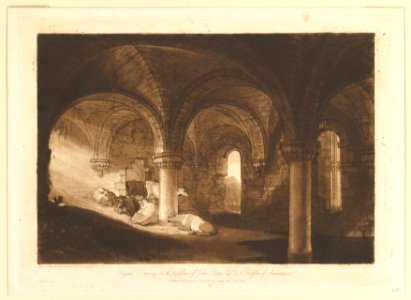 Crypt of Kirkstall Abbey (Liber Studiorum, part VIII, plate 39) MET DP821505