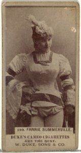 Card Number 189, Fannie Summerville, from the Actors and Actresses series (N145-5) issued by Duke Sons & Co. to promote Cameo Cigarettes MET DP840168