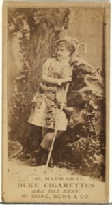 Card Number 192, Maud Grau, from the Actors and Actresses series (N145-7) issued by Duke Sons & Co. to promote Duke Cigarettes MET DP840416