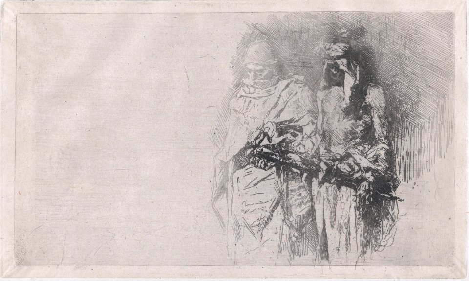 Croquis (sketch) of two Arabic men MET DP876125