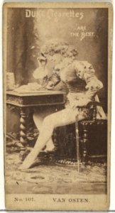 Card Number 107, Van Osten, from the Actors and Actresses series (N145-6) issued by Duke Sons & Co. to promote Duke Cigarettes MET DP840333