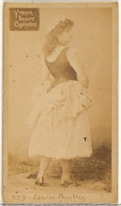 Card 829, Louise Paullin, from the Actors and Actresses series (N45, Type 2) for Virginia Brights Cigarettes MET DP830973