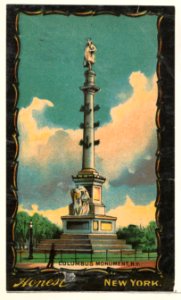 Columbus Monument, New York, from the Transparencies series (N137) issued by W. Duke, Sons & Co. to promote Honest Long Cut Tobacco MET DP865651