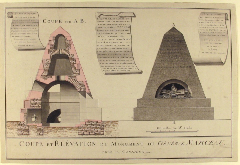 Cross-Section and Elevation of the Funeral Monument for General ...