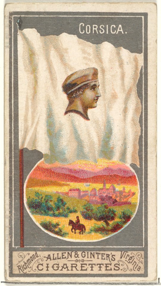 Corsica, from the City Flags series (N6) for Allen & Ginter Cigarettes Brands MET DP829284