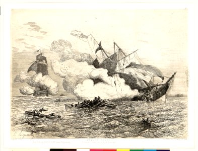 Combat Naval (L'Alabama coulant sous le feu de Kearsage) MET 23D 025R7M