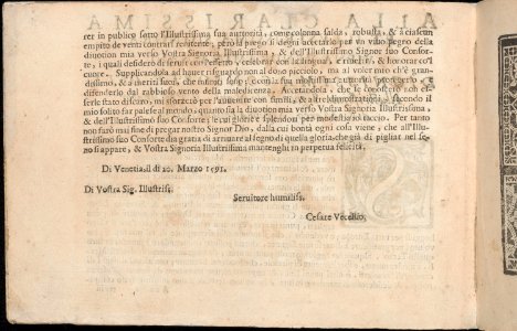 Corona delle Nobile et Virtuose Donne, Libro Terzo, page 2 (verso) MET DP362439