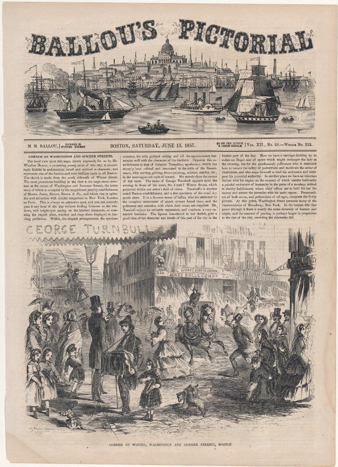 Corner of Winter, Washington and Summer Streets, Boston (Ballou's Pictorial Drawing Room Companion, Vol. XII) MET DP875149