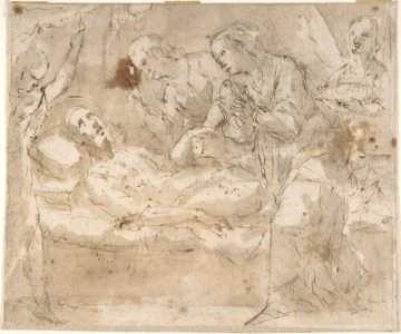 Death of a Male Saint (Joseph?) with Four Secondary Figures MET DP800578