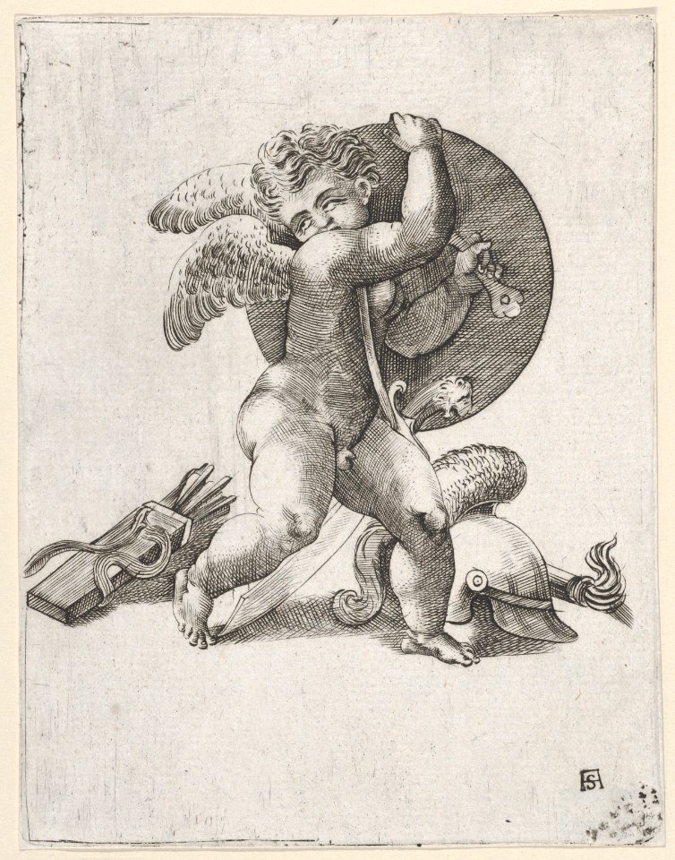 Cupid with Weapons of Mars MET DP854845