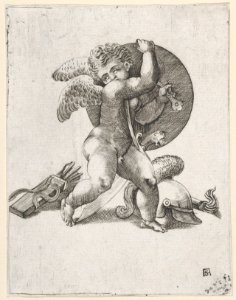 Cupid with Weapons of Mars MET DP854845